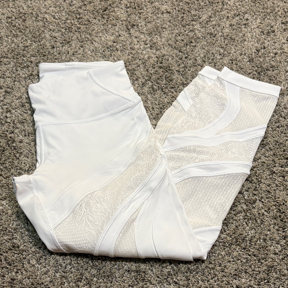Lululemon Athletica Ivory Lace Leggings